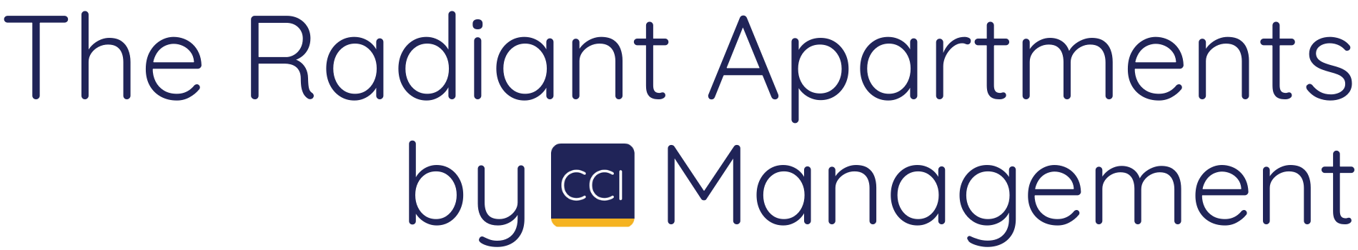 The image is about radiant apartments by CCI management.